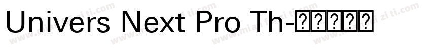 Univers Next Pro Th字体转换